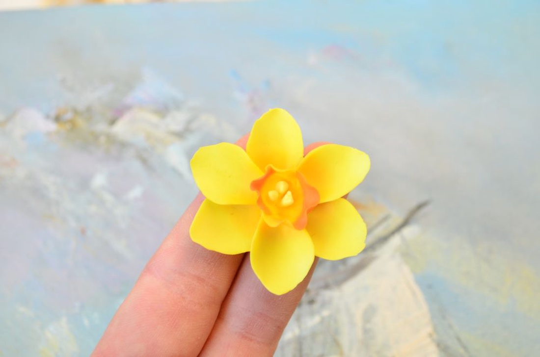 Narcisa Galbena - Brosa martisor - bijuterii - broșe - Artynos.ro