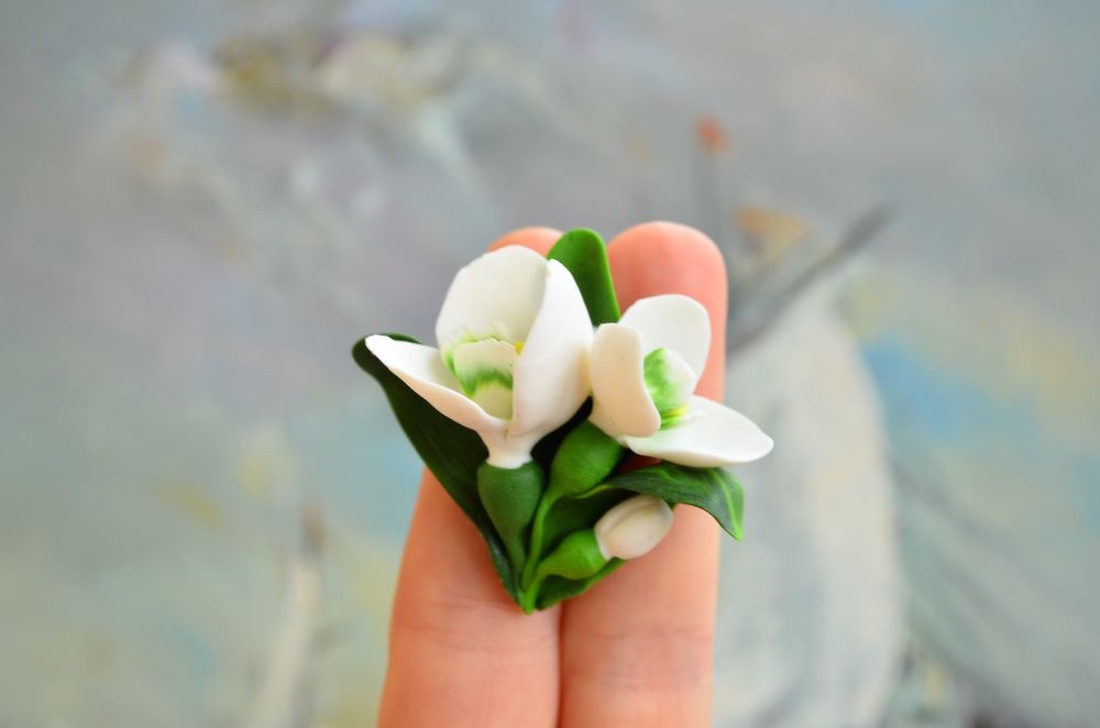 Ghiocei- Brosa martisor - bijuterii - broșe - Artynos.ro