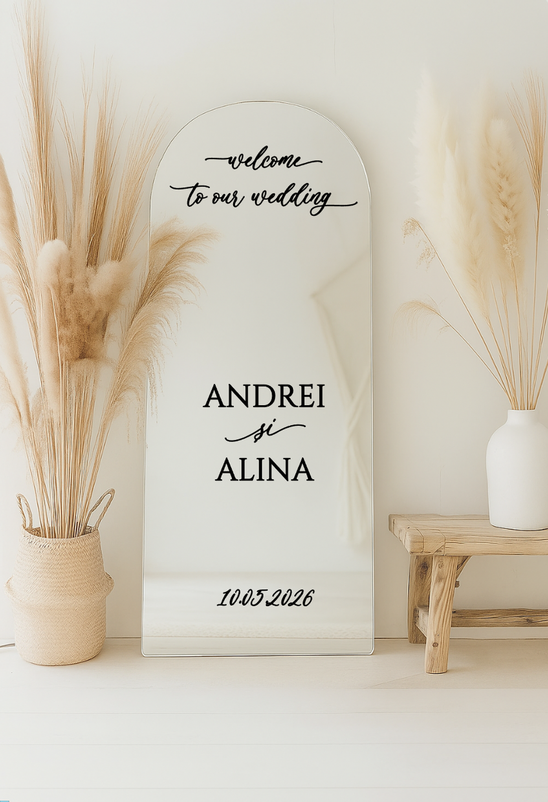 Set stickere personalizate pentru oglinzi nunta - accesorii nuntă - materiale decor pentru nuntă - decorațiuni nuntă - Artynos.ro