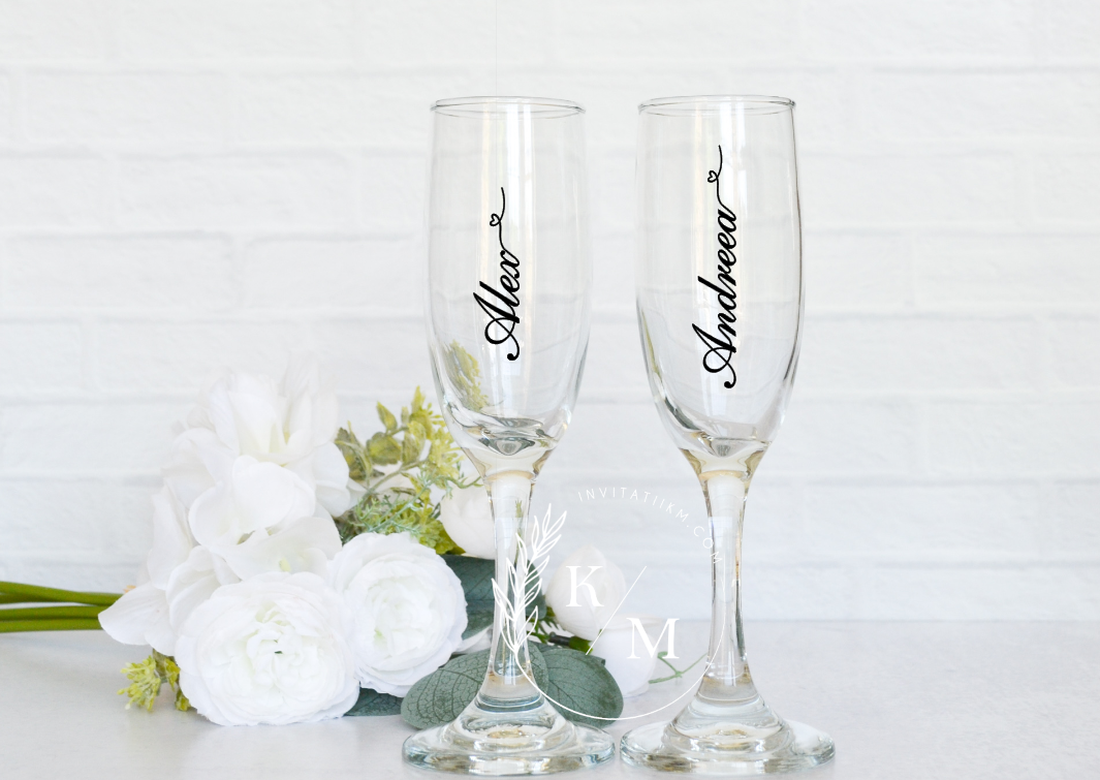 Set 100 stickere personalizate pentru pahare nunta - accesorii nuntă - materiale decor pentru nuntă - decorațiuni nuntă - Artynos.ro