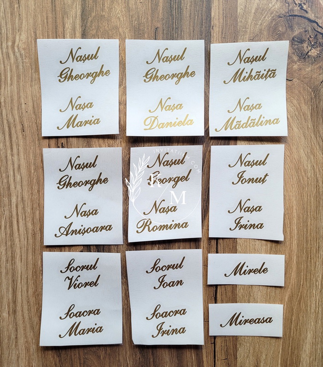 Set 10 stickere personalizate pentru pahare nunta - accesorii nuntă - materiale decor pentru nuntă - decorațiuni nuntă - Artynos.ro