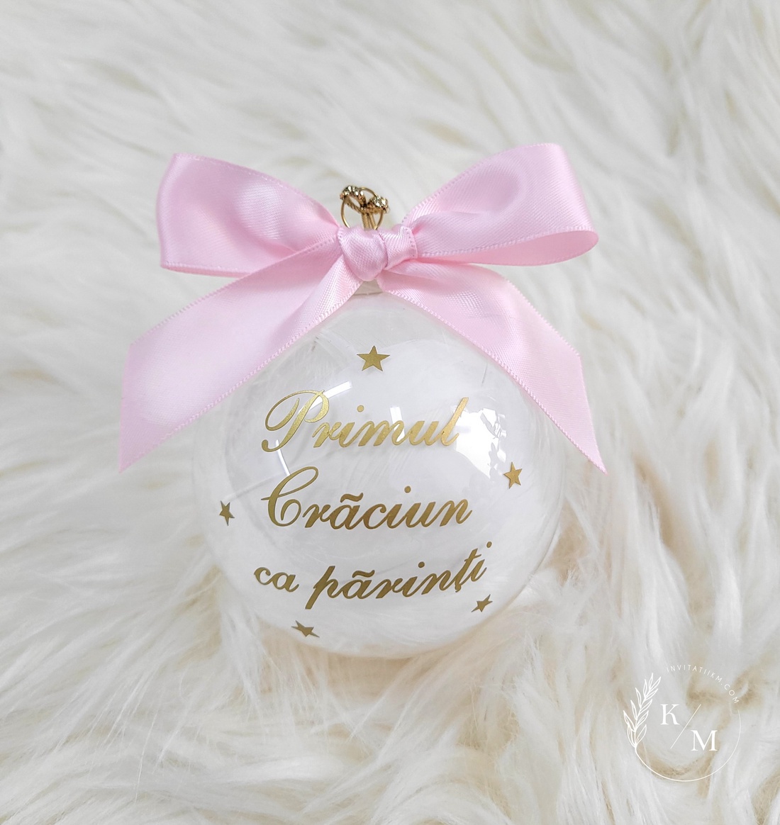 Set 8 Globuri de Crăciun personalizate pentru familie, umplute cu puf alb - crăciun - decorațiuni de crăciun de casă - globuri de crăciun - Artynos.ro
