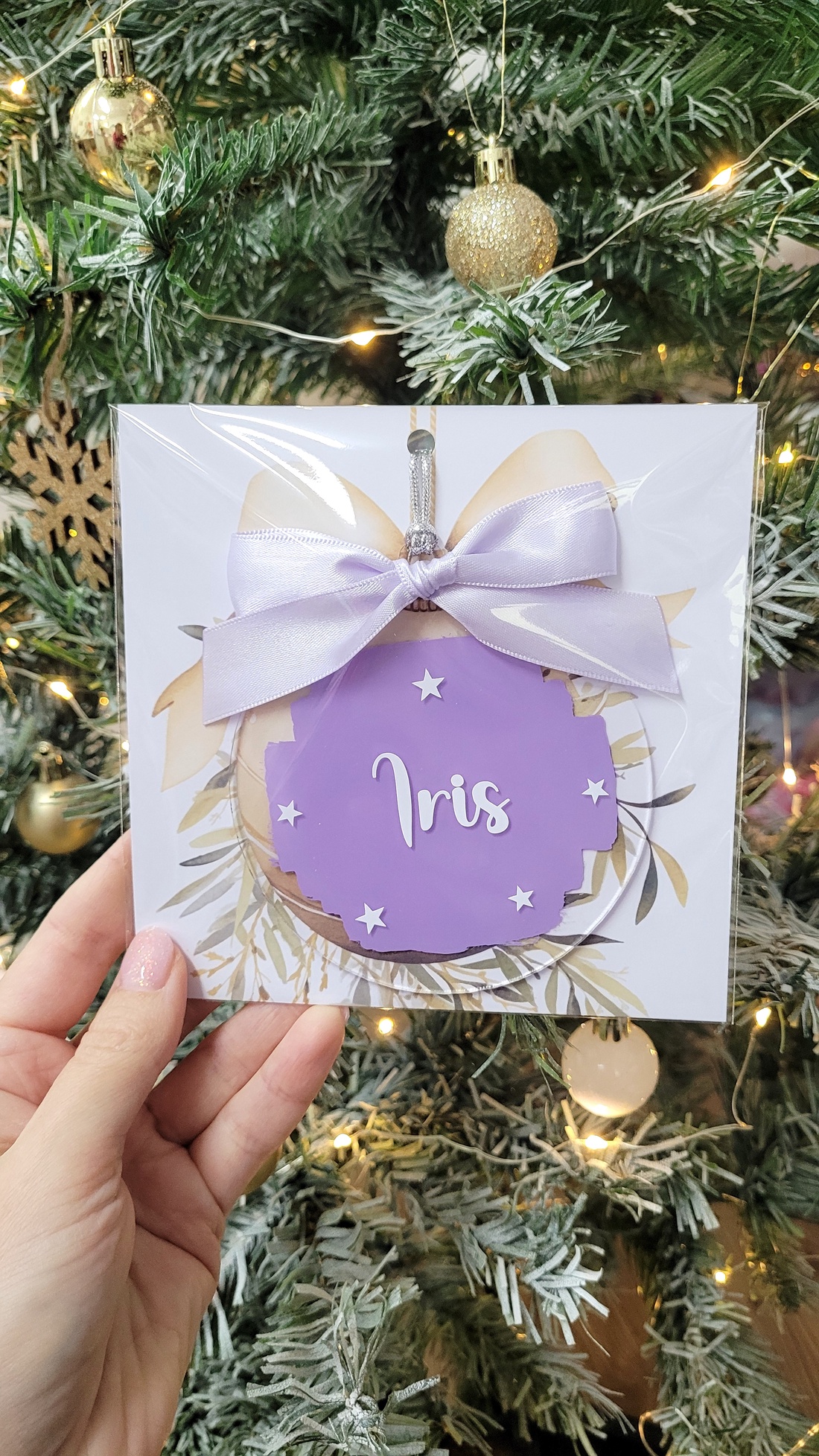 Set 3 Ornamente de Craciun pentru familie, personalizate cu nume - crăciun - decorațiuni de crăciun de casă - globuri de crăciun - Artynos.ro