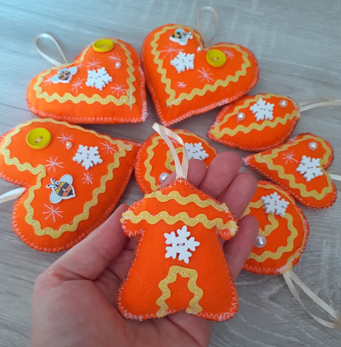 8pcs portocaliu simțit ornament Crăciun ornament copac - - Artynos.ro 8pcs portocaliu simțit ornament Crăciun ornament copac - - Artynos.ro