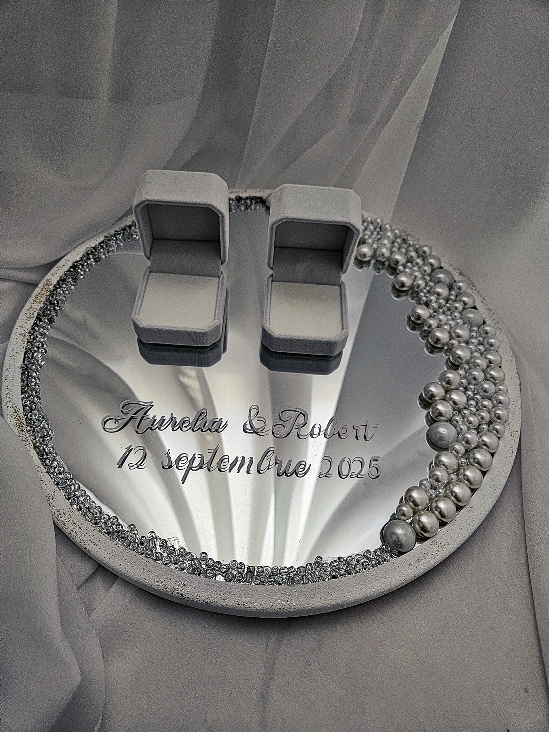 Suport verighete - accesorii nuntă - accesorii de nuntă - suport verighete și perne pentru inele - Artynos.ro