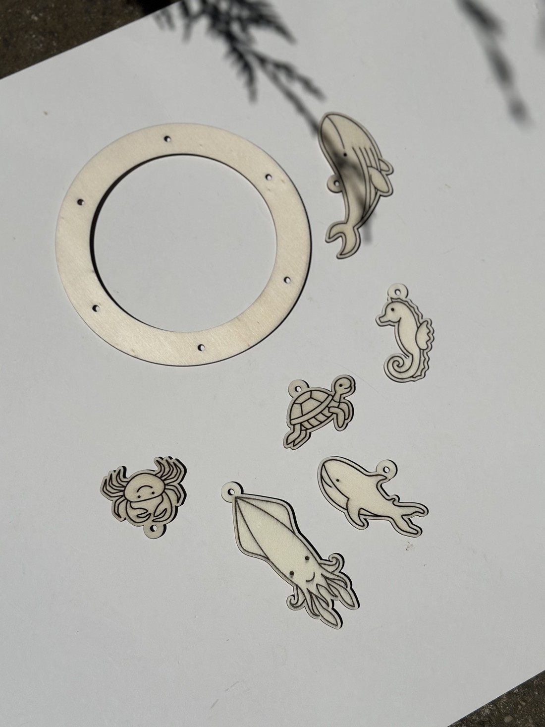 Roată de învârtit animale de mare din lemn - Jucării creative și decorațiuni -  - Artynos.ro