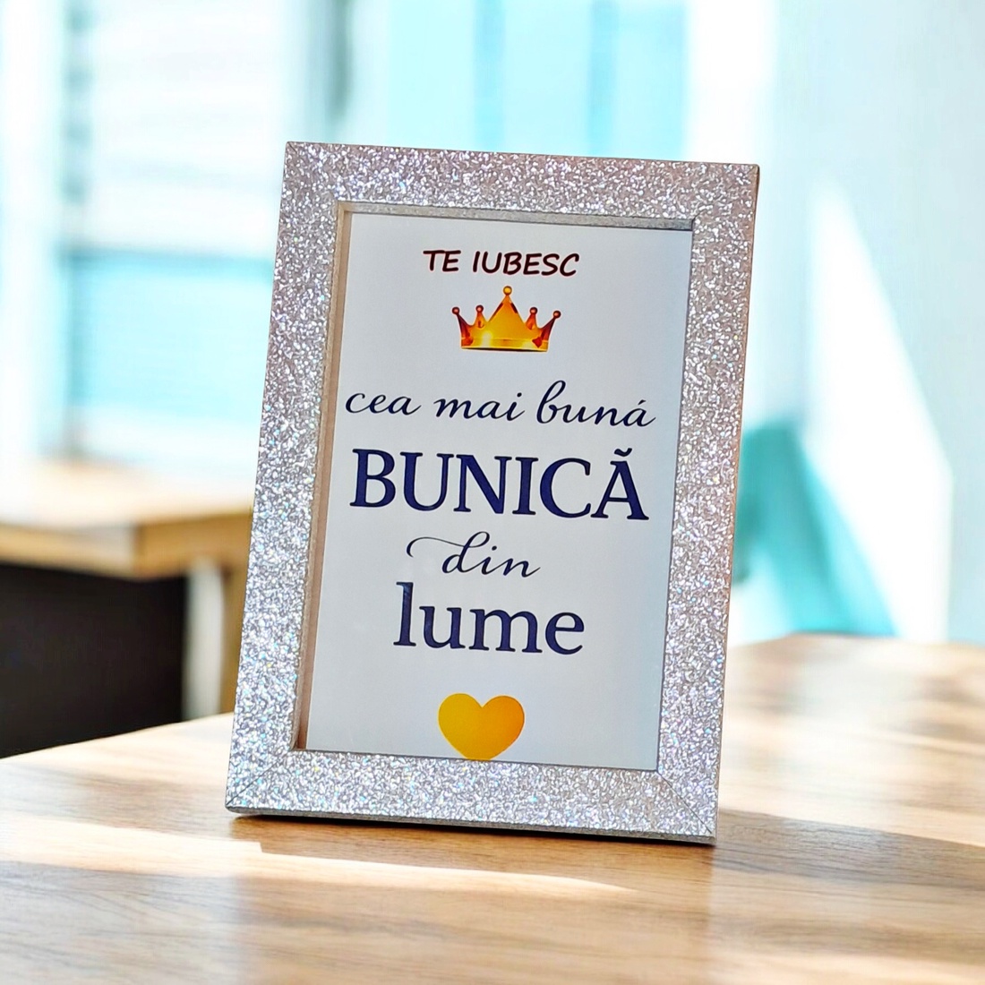 Tablou de lemn argintiu personalizat+cadou - accessorii și unelte - lemn - ramă foto - Artynos.ro