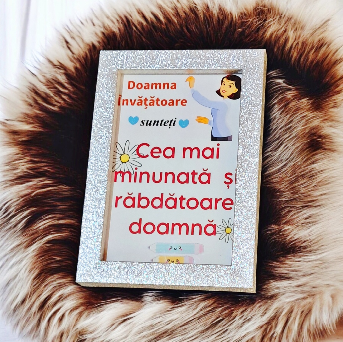 Tablou de lemn argintiu personalizat+cadou - accessorii și unelte - lemn - ramă foto - Artynos.ro