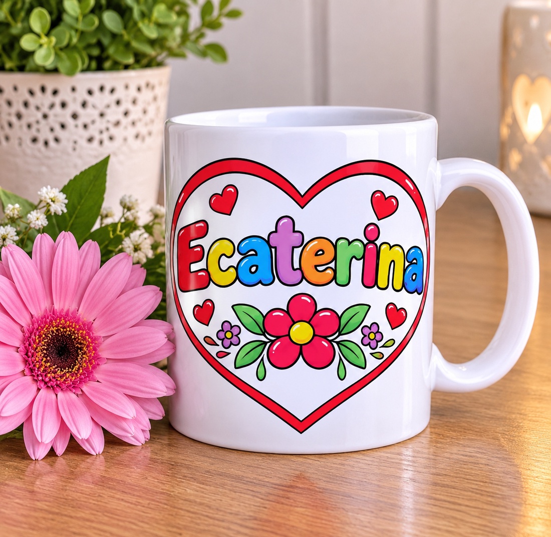 Cană  personalizată cu nume Ecaterina+breloc foto gratuit  - casă & stil de viață - echipamente de bucătărie - accesorii de servire - căni - Artynos.ro