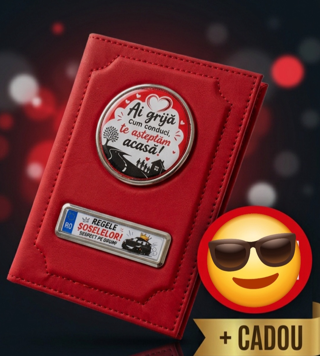 Portofel auto pt acte auto+husa chei auto+breloc foto cadou  - genți și portofele - accesorii genți - breloc - Artynos.ro