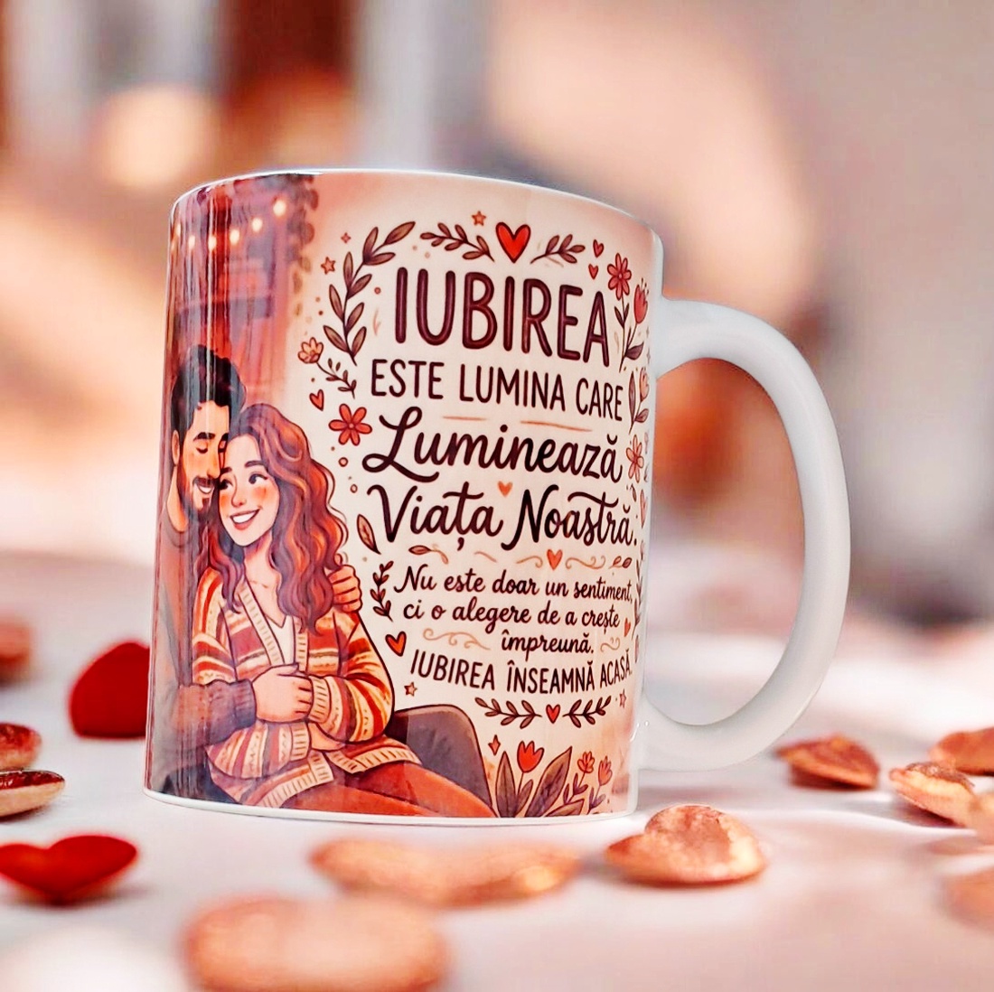 Cana iubirea +1breloc gratuit la comanda - casă & stil de viață - echipamente de bucătărie - accesorii de servire - căni - Artynos.ro