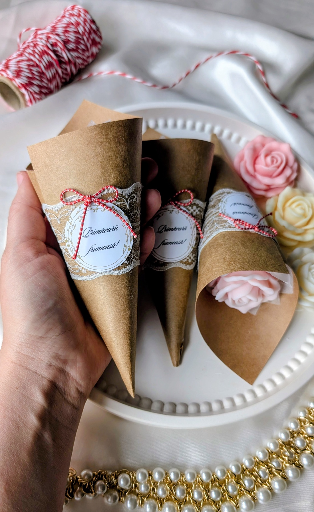 Mărțișor trandafir  - casă & stil de viață - lumânări, parfumuri, arome - ceară parfumată - Artynos.ro