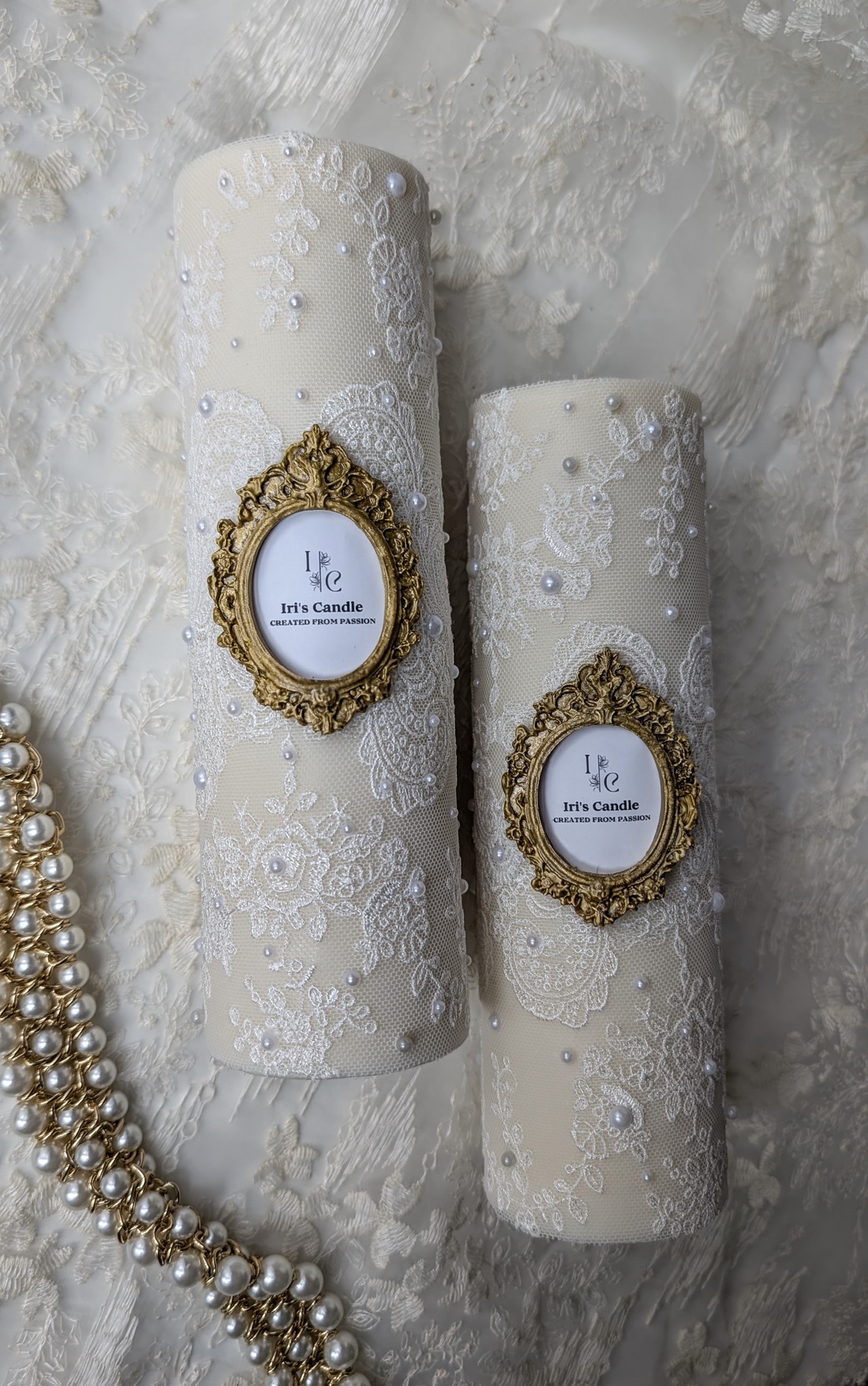 Lumânări cununie - accesorii nuntă - materiale decor pentru nuntă - lumânări de nuntă și suport lumânări - Artynos.ro