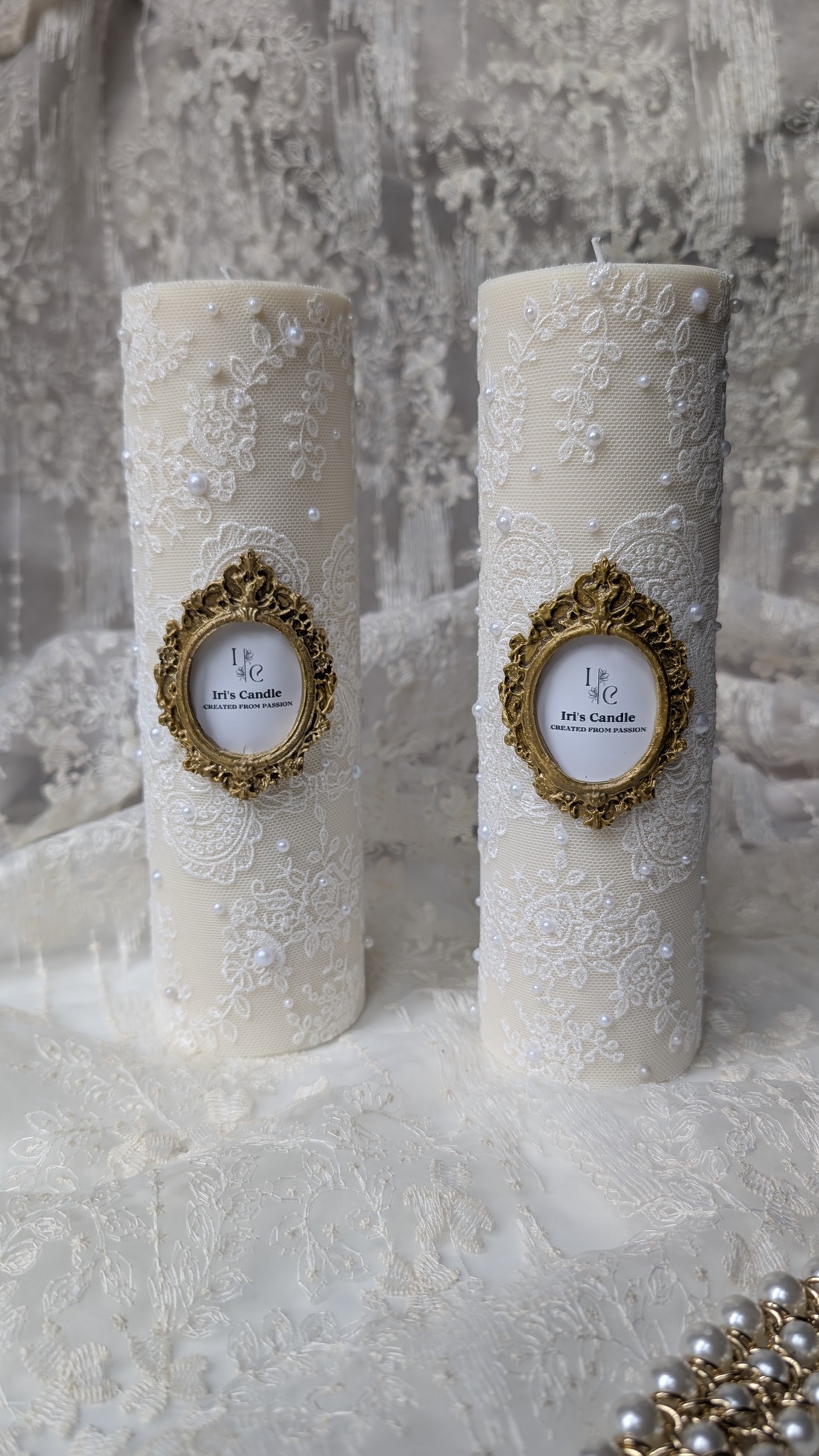 Lumânări cununie - accesorii nuntă - materiale decor pentru nuntă - lumânări de nuntă și suport lumânări - Artynos.ro