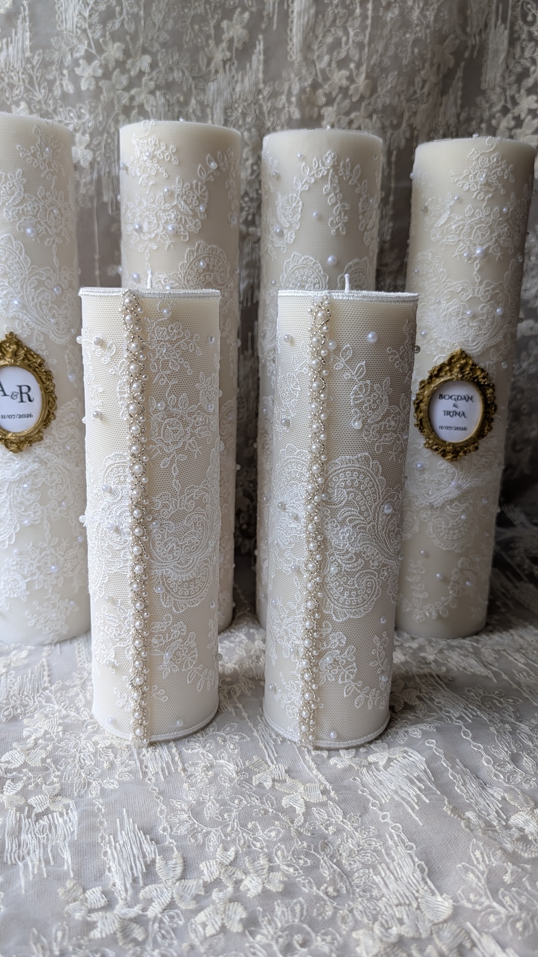 Lumânări cununie - accesorii nuntă - materiale decor pentru nuntă - lumânări de nuntă și suport lumânări - Artynos.ro