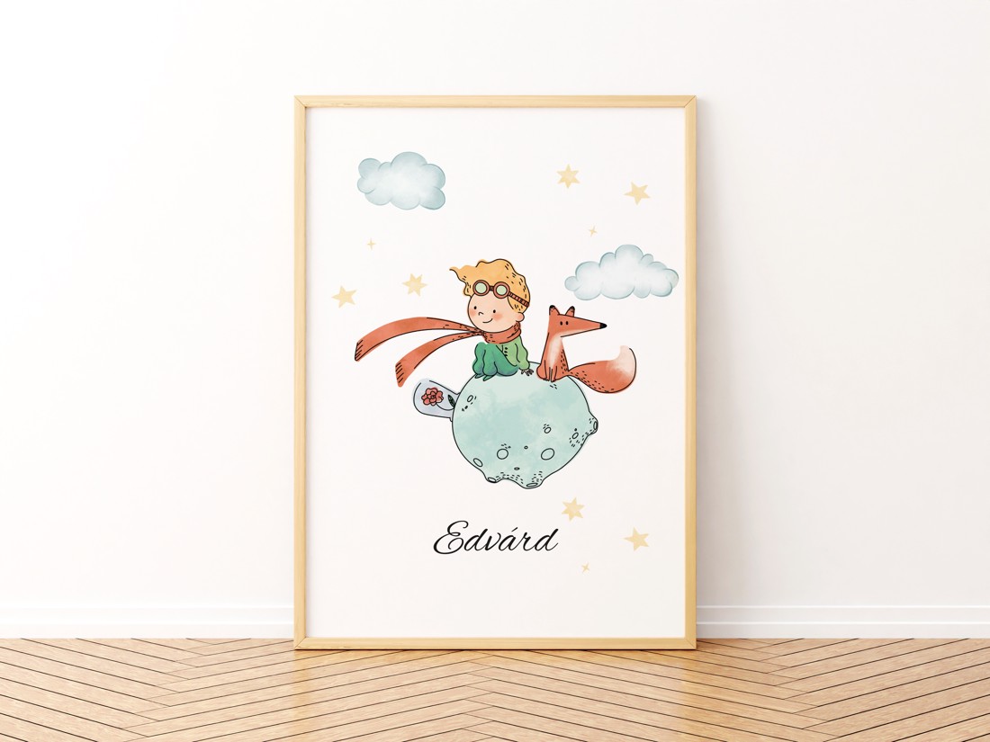 Poster cu micul prinț, set de decorațiuni personalizate pentru pereți, 3 imagini -  - Artynos.ro