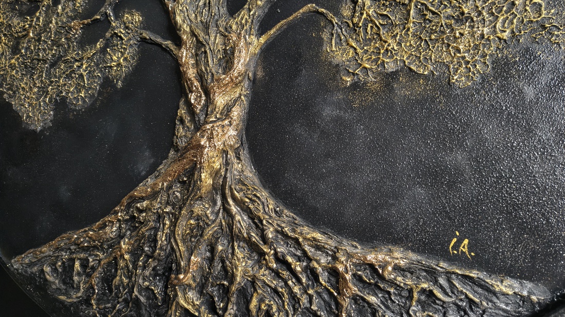 Tablou Arborele Vieții � handmade � decor perete � artă modernă � 92cm - casă & stil de viață - lămpi și corpuri de iluminat - tablouri cu leduri - Artynos.ro