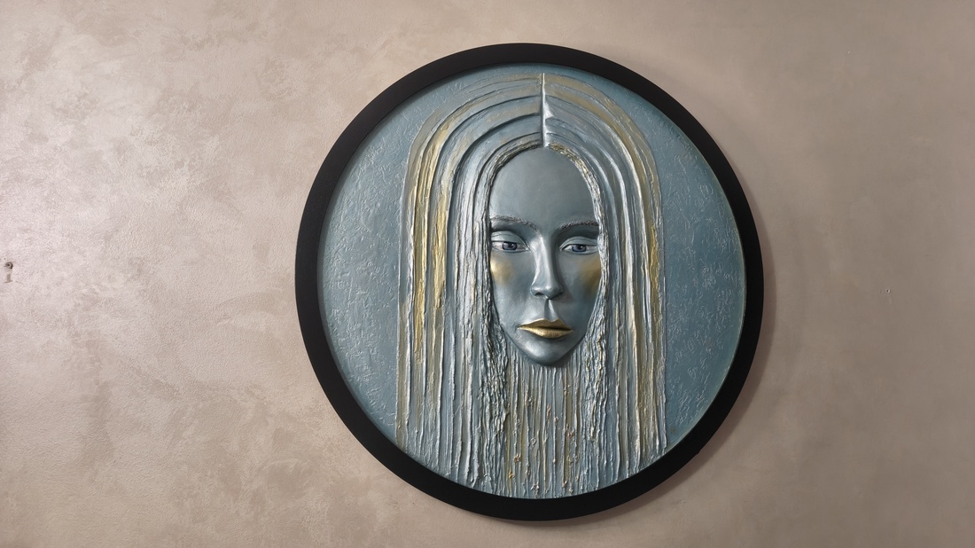 Tablou artistic Tăcerea Aurului � lucrare originală handmade � 102 cm - casă & stil de viață - lămpi și corpuri de iluminat - tablouri cu leduri - Artynos.ro