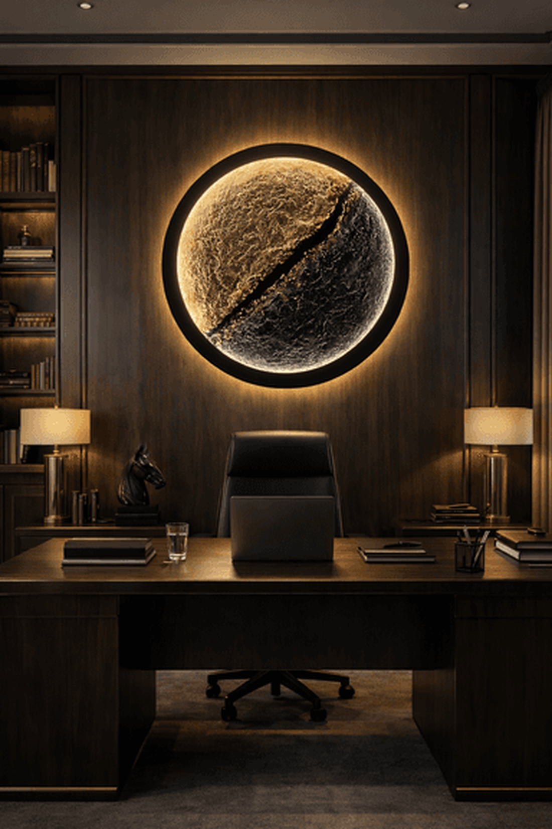 Tablou decorativ Luna LED 111 cm � handmade �  artă modernă - casă & stil de viață - lămpi și corpuri de iluminat - tablouri cu leduri - Artynos.ro