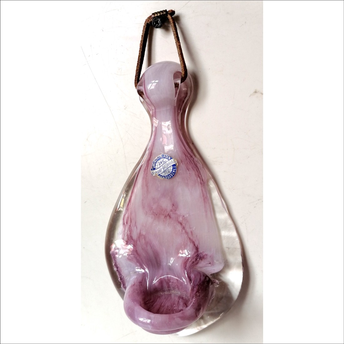 Fontă pentru apă sfințită din sticlă cu plumb Kaspar vintage - casă & stil de viață - accesorii religioase - cruce - Artynos.ro