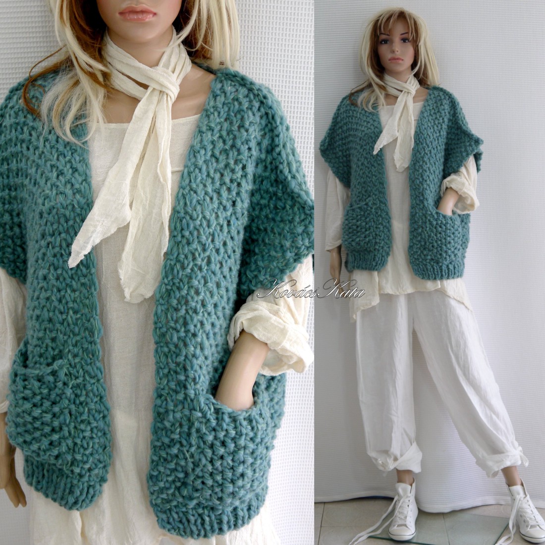 LOVECHILD - pulover foarte gros tricotat manual, vestă - îmbrăcăminte și modă - haine damă - hanorace, cardigane - Artynos.ro LOVECHILD - pulover foarte gros tricotat manual, vestă - îmbrăcăminte și modă - haine damă - hanorace, cardigane - Artynos.ro