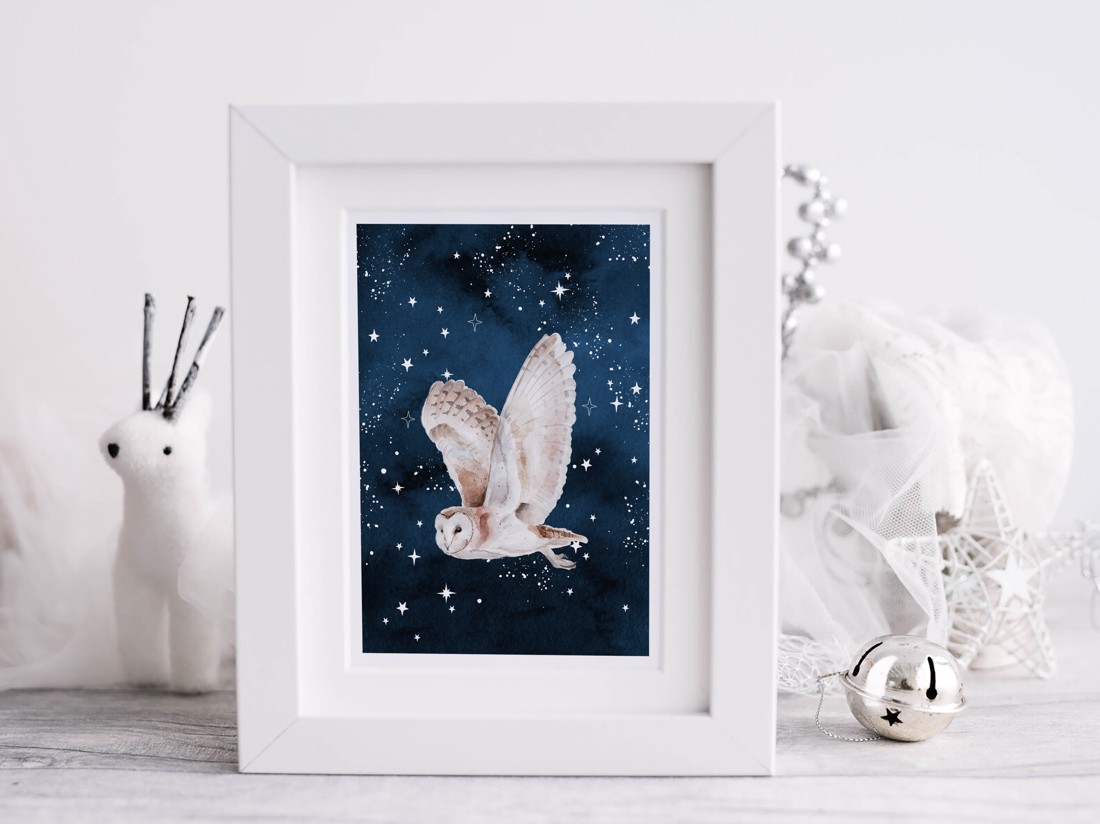 Carte poștală de Crăciun, felicitare, animal de pădure cadou companion -  - Artynos.ro