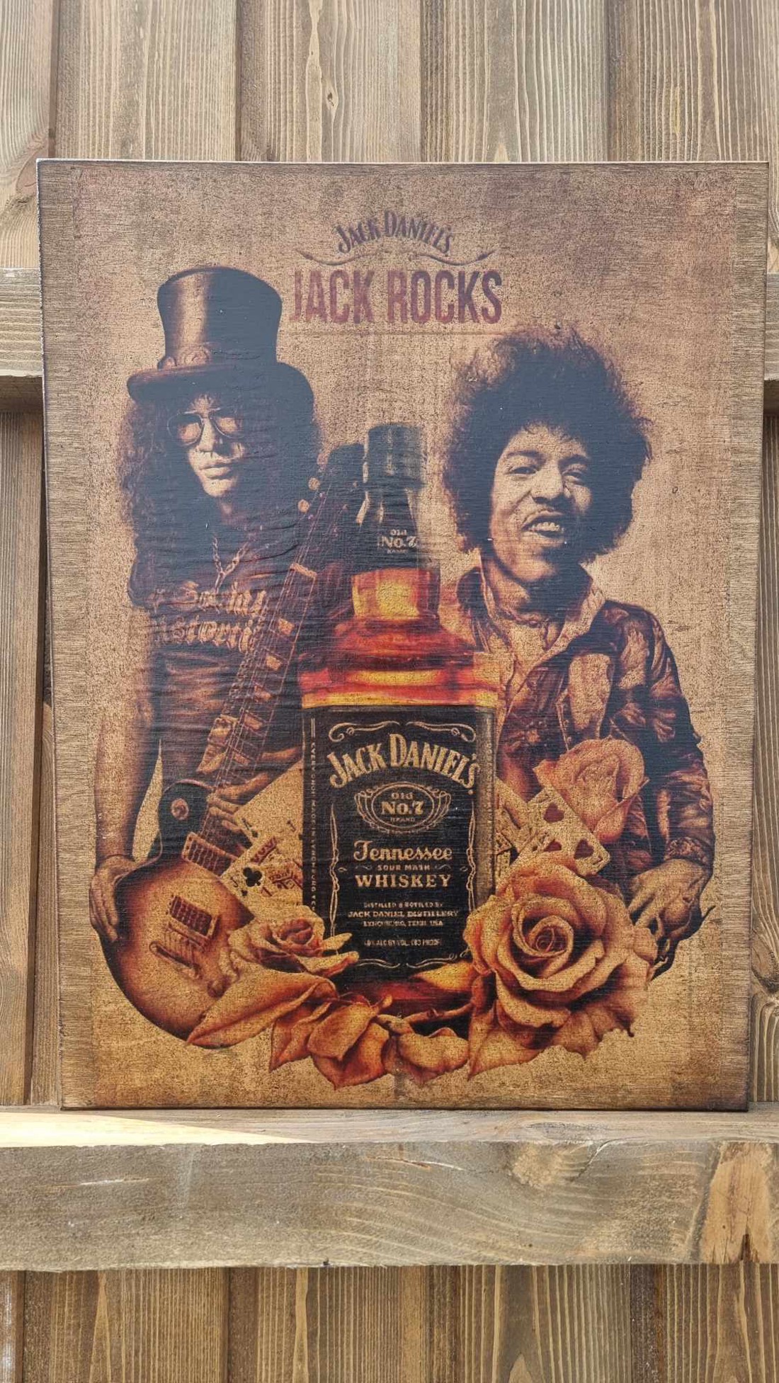 Poza din lemn Jack Daniels - casă & stil de viață - accesorii pentru decorat casa - picturi murale - artă de perete din lemn - Artynos.ro