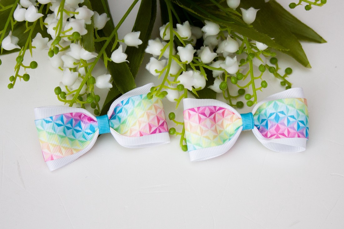 Clemă de păr Masnis - Curcubeu colorat - îmbrăcăminte și modă - accesorii păr - clemă de păr și ac de păr - Artynos.ro