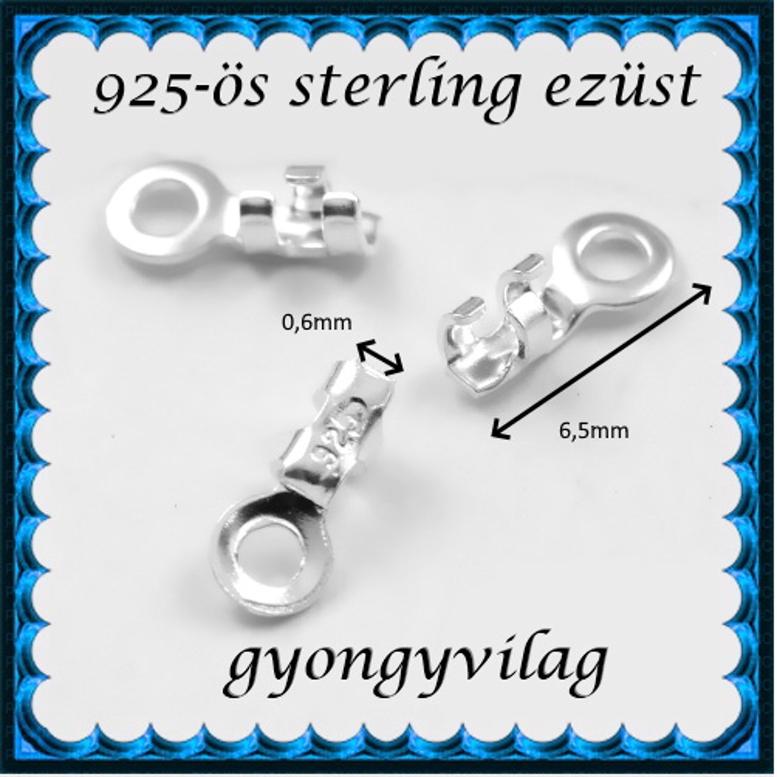 Lanț din argint 925 cu capăt de închidere 0,6mm 2buc/cs ELK V 01-0,6 -  - Artynos.ro