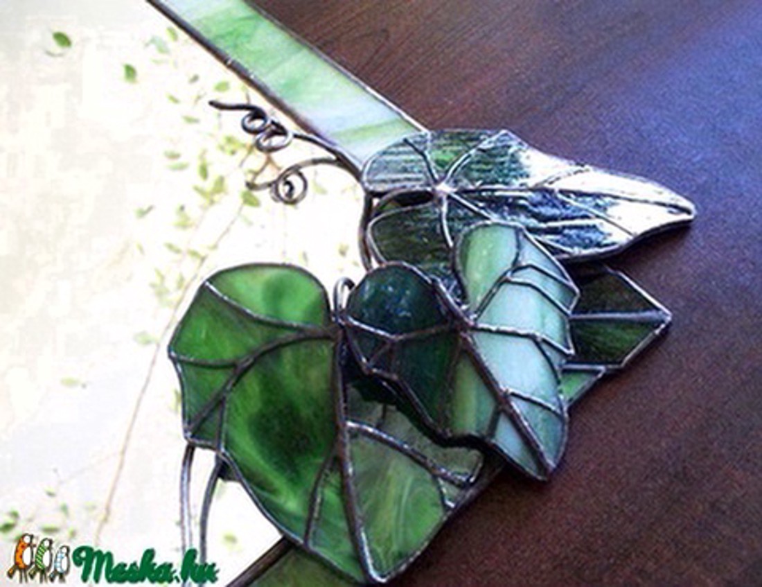 Oglindă de perete cu ambra (sticlă Tiffany verde) - casă & stil de viață - accesorii pentru decorat casa - oglinzi perete, oglinzi decor - Artynos.ro