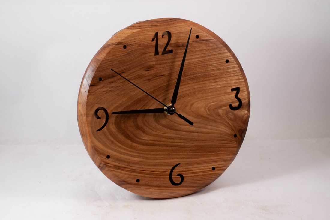 Ceas de perete din lemn, ceas rotund din lemn,  - casă & stil de viață - decorațiuni de casă - decorațiuni de pereți - ceasuri de perete - Artynos.ro