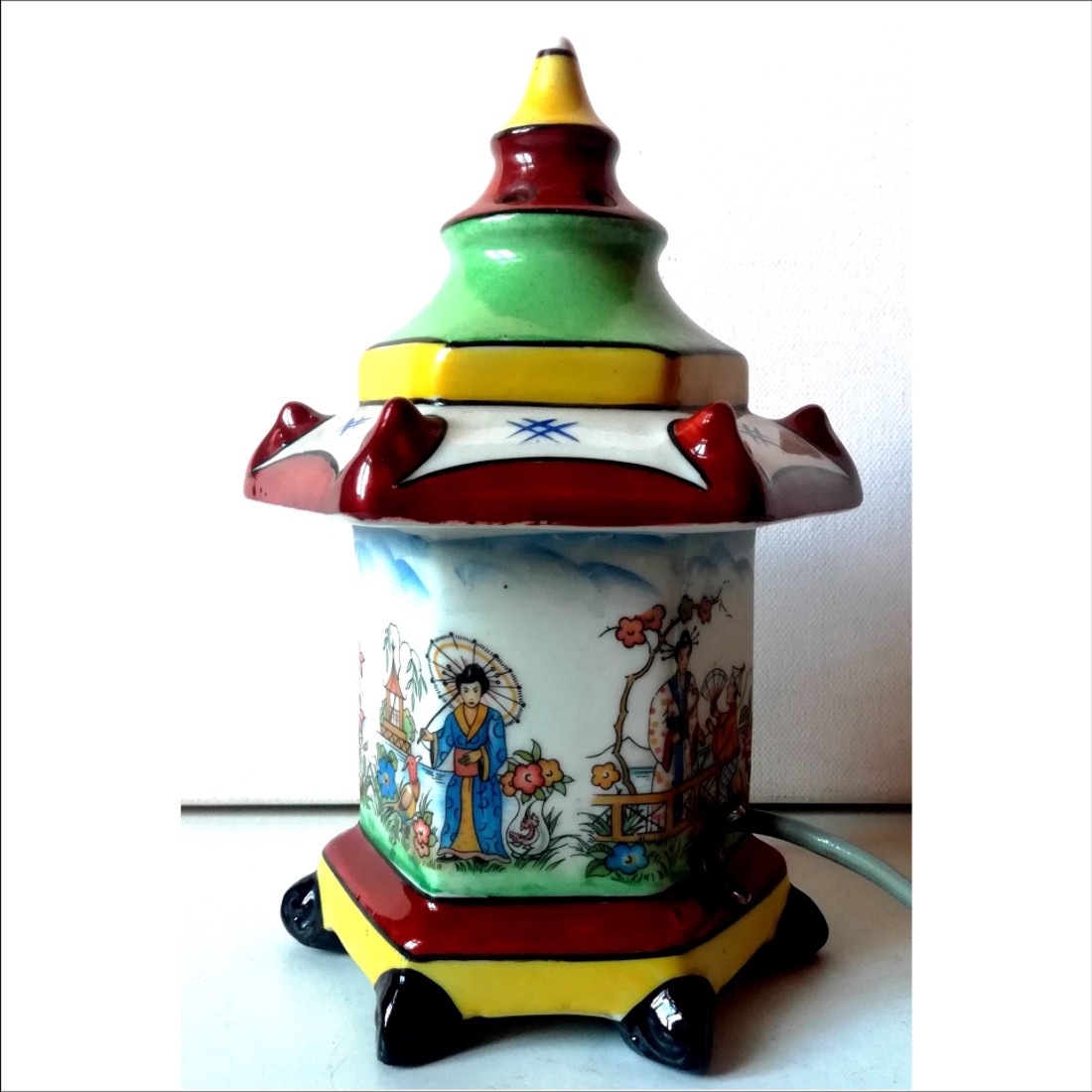 Lampă aromată japoneză vintage, pagodă - casă & stil de viață - lămpi și corpuri de iluminat - lampă de ambianță - Artynos.ro