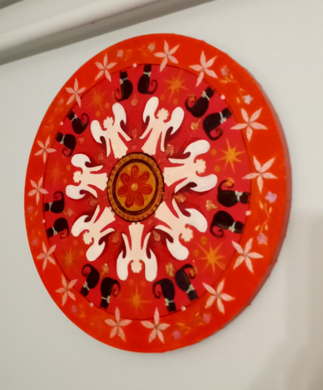 Mandala cu pisici și îngeri -  - Artynos.ro