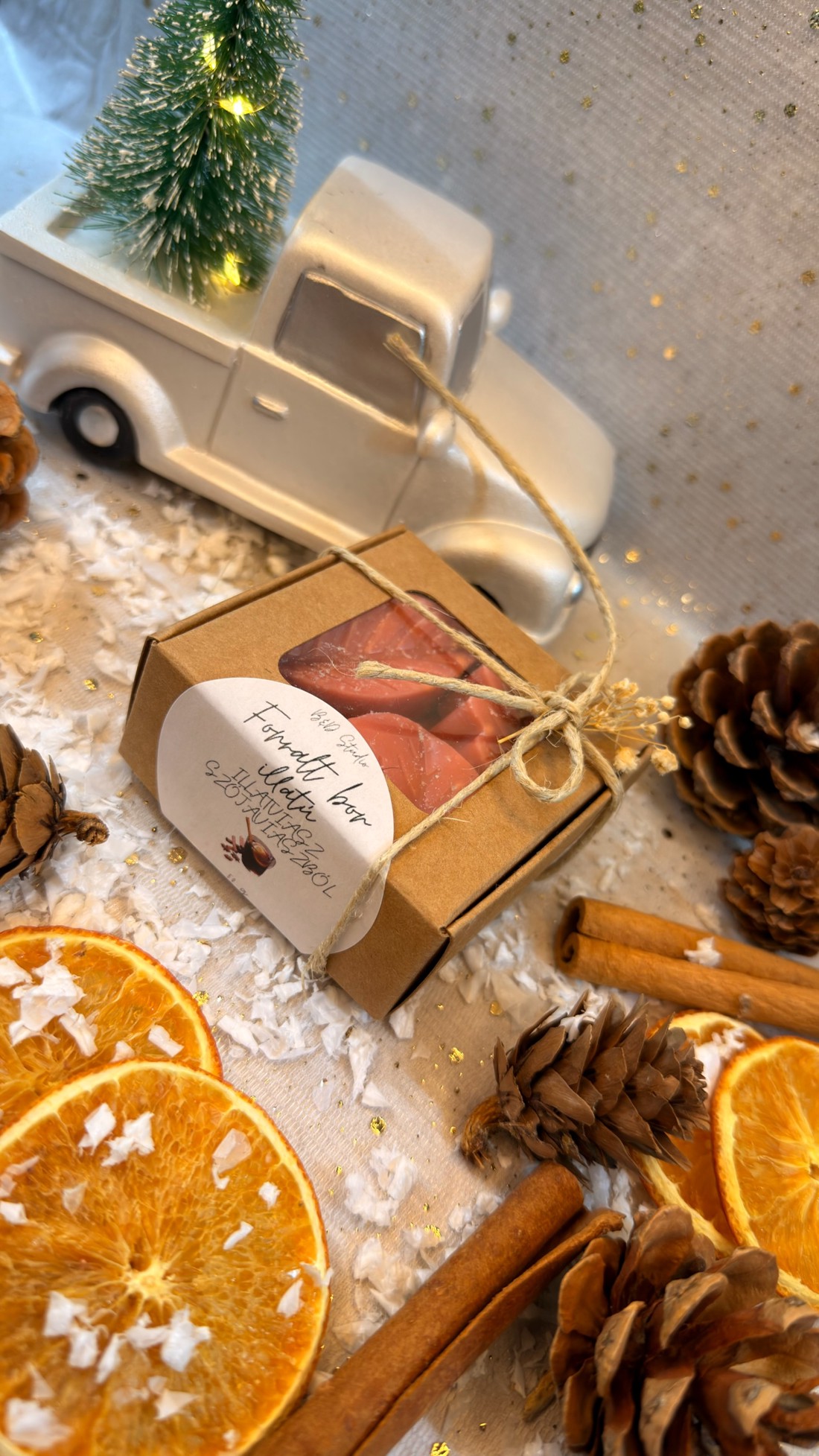 Parfum de ceară cu aromă de vin fiert - crăciun - decorațiuni de crăciun de casă - lumânări parfumate de crăciun - Artynos.ro