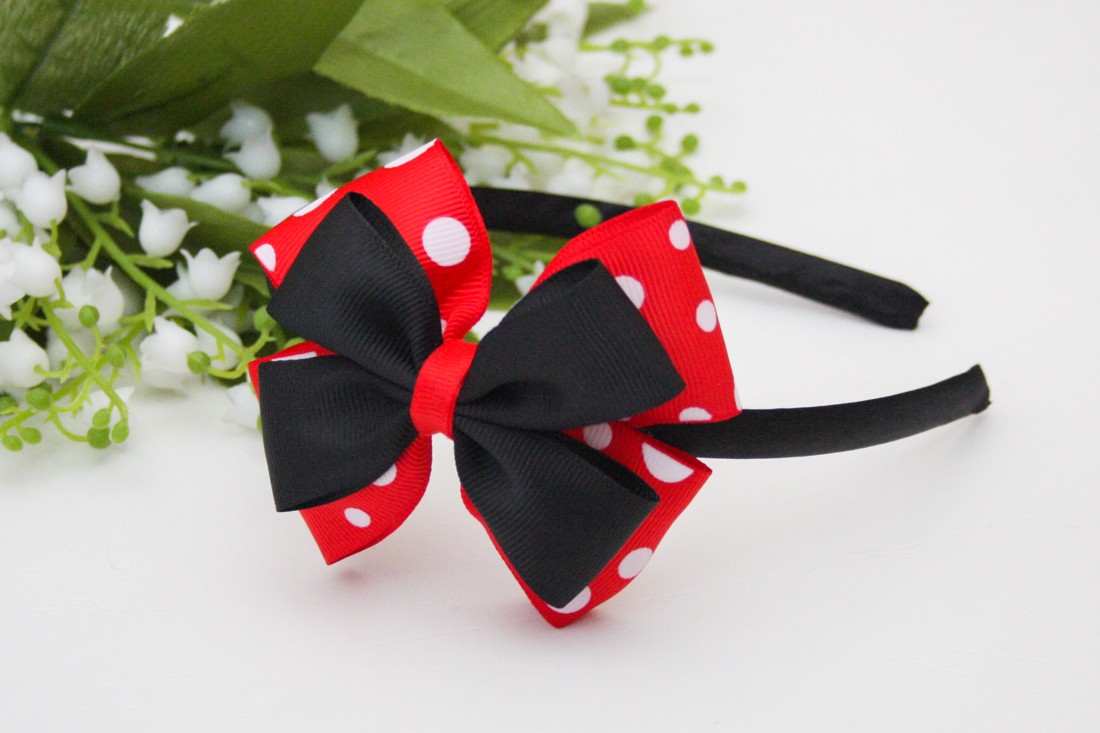 Bentiță Masnis, cravată de păr - Minnie Mouse, buline roșii - - Artynos.ro Bentiță Masnis, cravată de păr - Minnie Mouse, buline roșii - - Artynos.ro