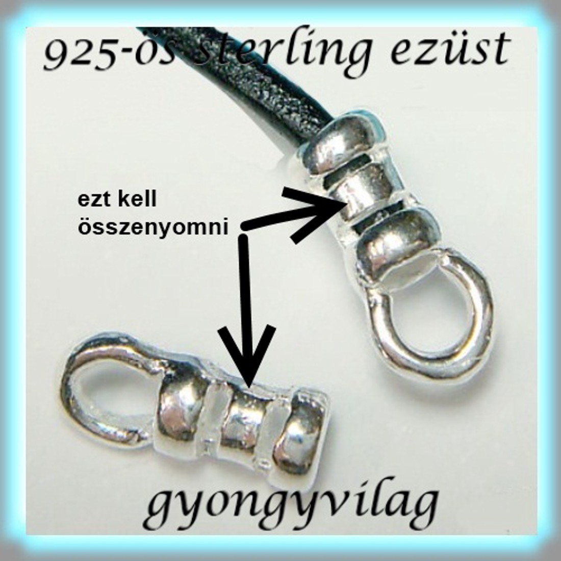 Fermoar lanț argint 925 1mm 2pcs/cs ELK V 04-1 -  - Artynos.ro