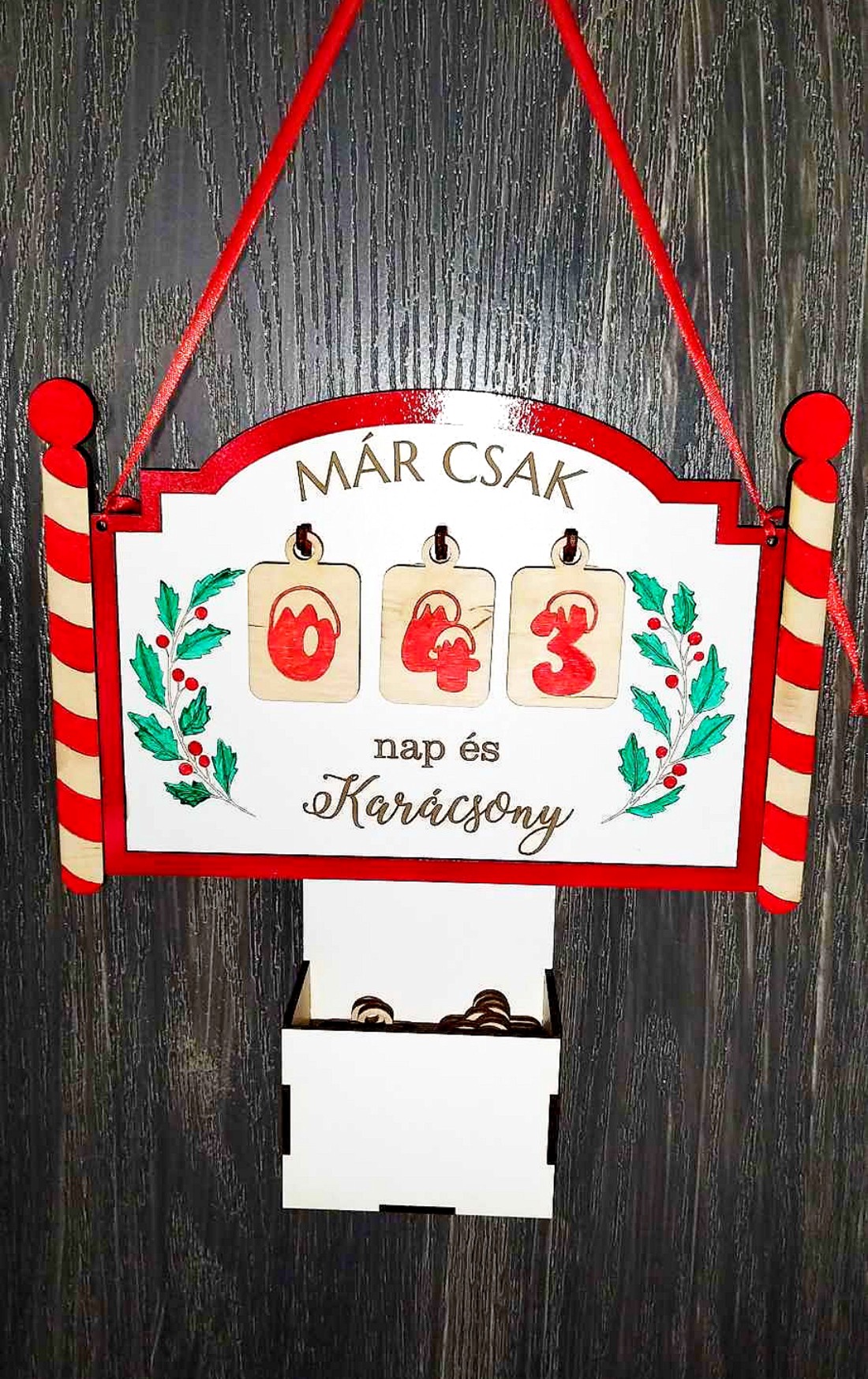 Vintage Crăciun Countdown din lemn - - Artynos.ro Vintage Crăciun Countdown din lemn - - Artynos.ro