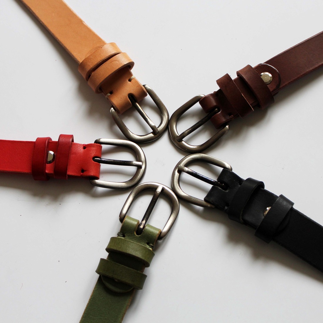 curea din piele naturală pentru femei � 25 mm / în 5 culori diferite -  - Artynos.ro