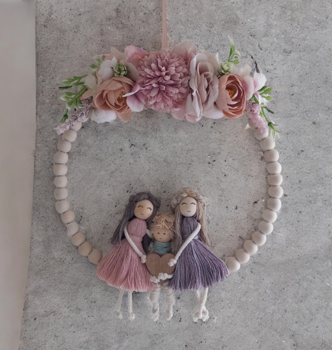 Decor de perete fuzzy, frați și surori macramé pentru copii -  - Artynos.ro