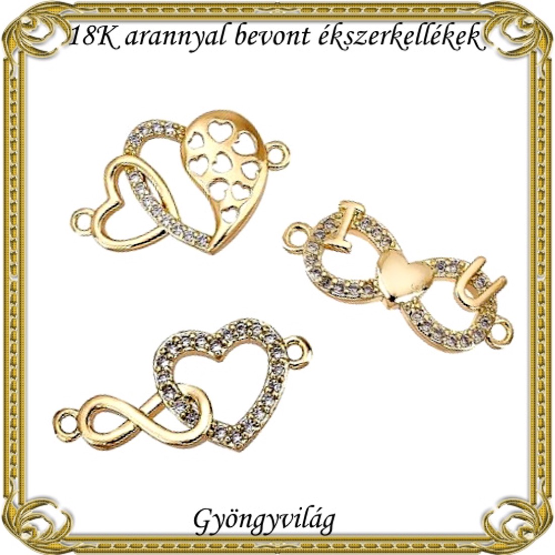 Accesorii pentru bijuterii placate cu aur de 18K: pandantiv, cabochon, pandantiv ABMCF 01 1buc/cs mai mult -  - Artynos.ro