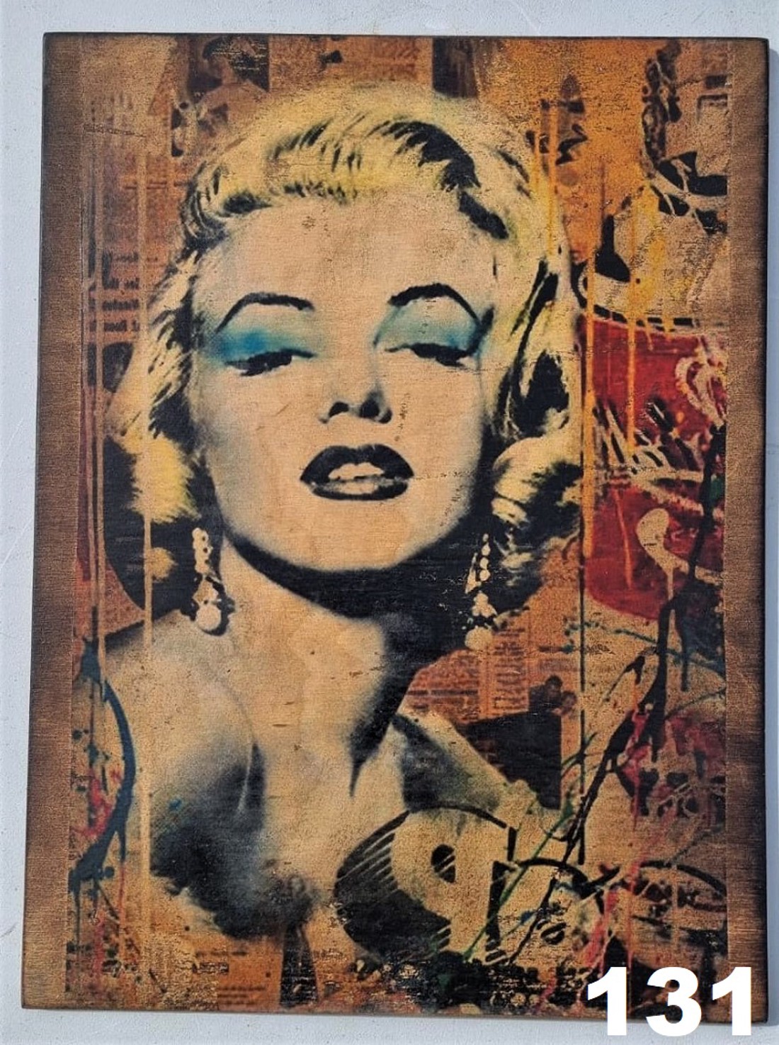 Marilyn Monroe poza din lemn - casă & stil de viață - accesorii pentru decorat casa - picturi murale - artă de perete din lemn - Artynos.ro