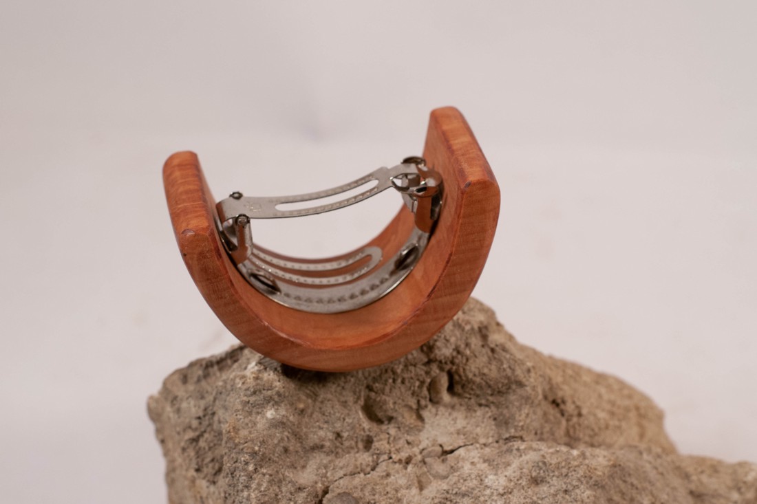 Cataramă franceză curbată din lemn, cataramă de păr - îmbrăcăminte și modă - accesorii păr - clemă de păr și ac de păr - Artynos.ro