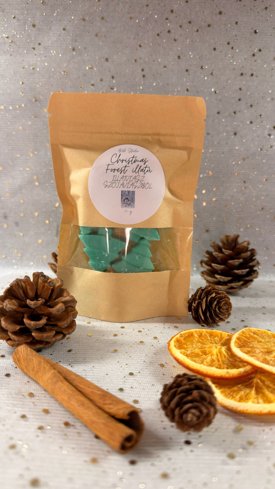 Ceară parfumată cu aromă de pădure de Crăciun - crăciun - decorațiuni de crăciun de casă - lumânări parfumate de crăciun - Artynos.ro