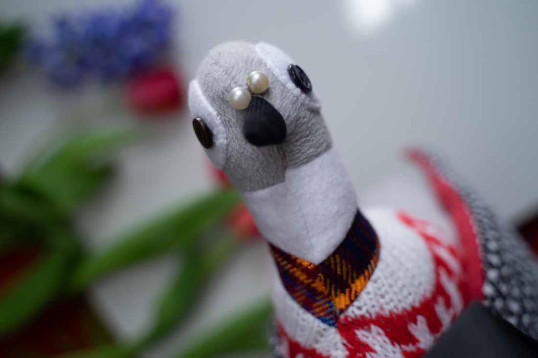 Porumbelul Cristoforo - jucării și echipamente pentru copii - plușuri - păsări de pluș - Artynos.ro