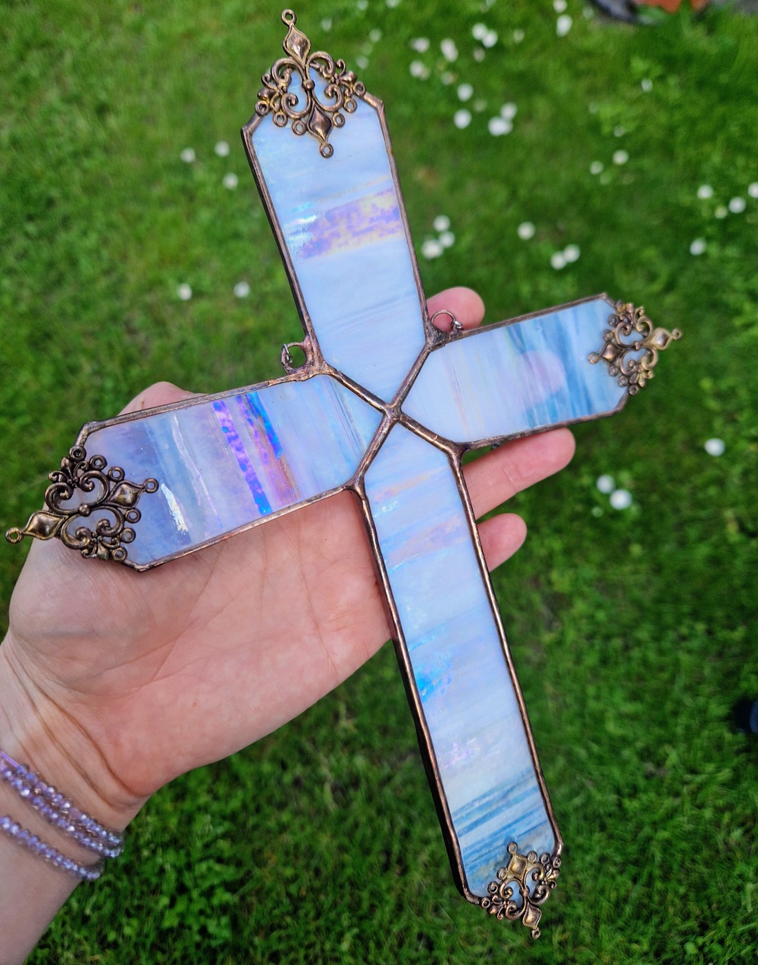 Cruce de perle - casă & stil de viață - obiecte religioase și de devoțiune - cruce - Artynos.ro