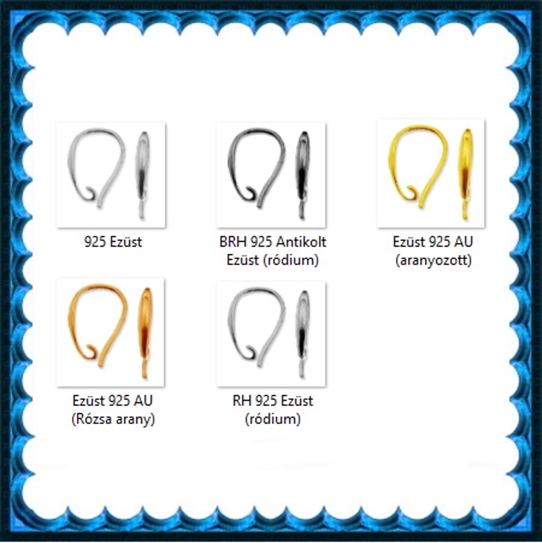 Accesorii pentru bijuterii din argint 925: bază pentru cercei cu cârlig EFK A 92 - - Artynos.ro Accesorii pentru bijuterii din argint 925: bază pentru cercei cu cârlig EFK A 92 - - Artynos.ro