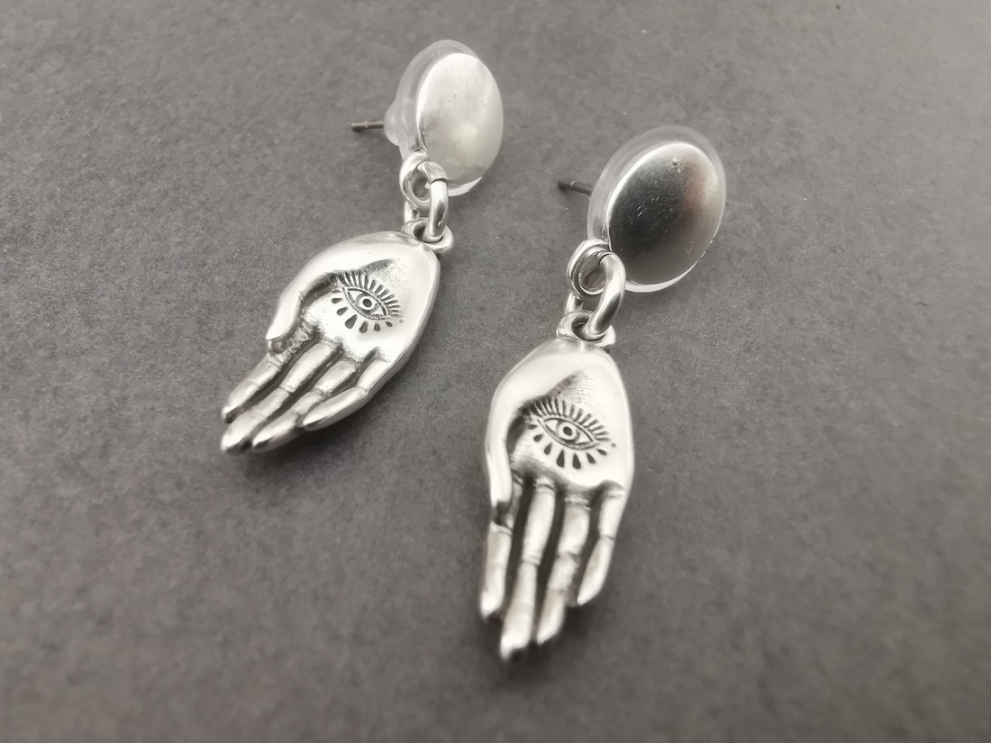 Cercei din zamac - bijuterii - cercei - cercei lungi - Artynos.ro