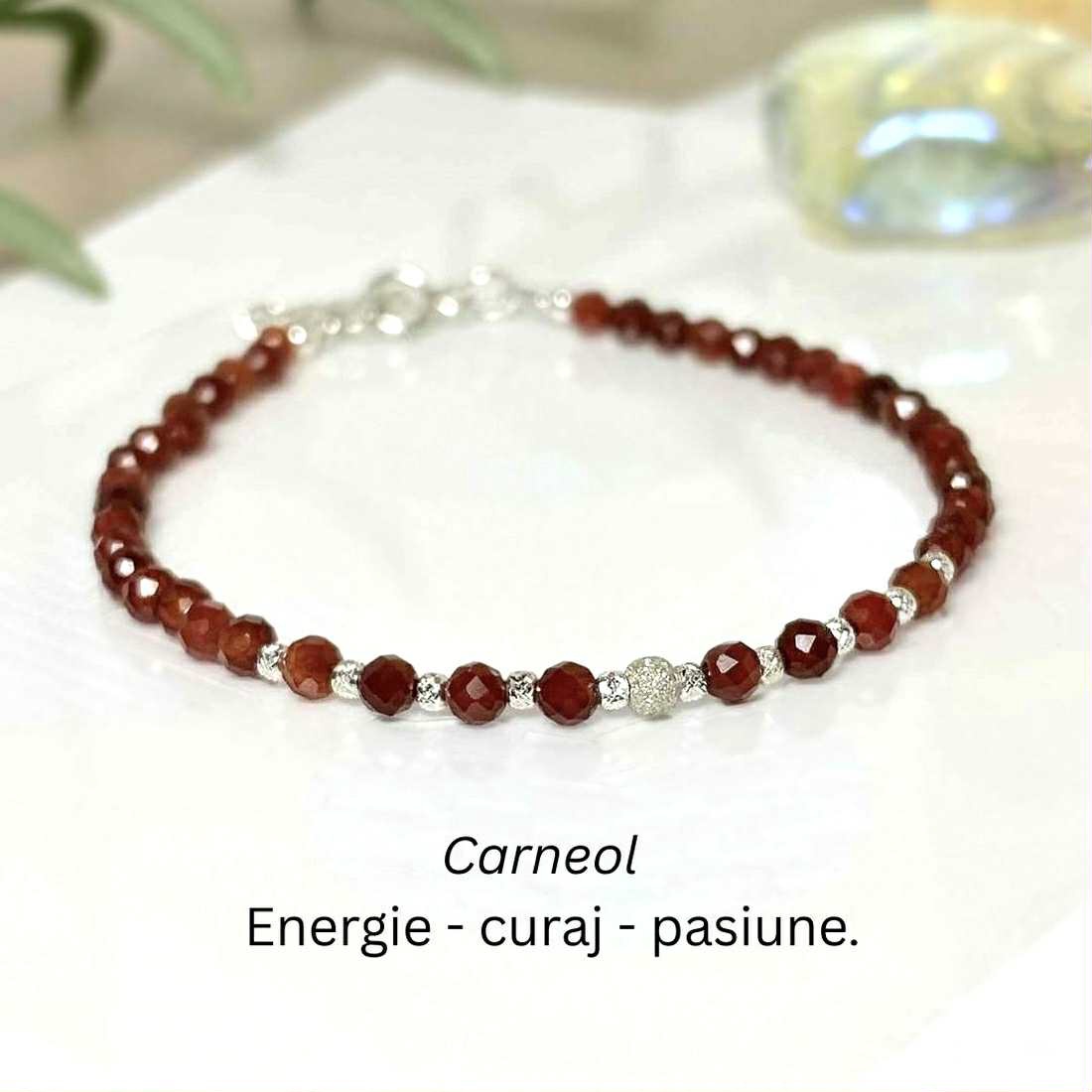 Bratara din carneol - Flame Essence - bijuterii - brățări - brățări din pietre semiprețioase - Artynos.ro