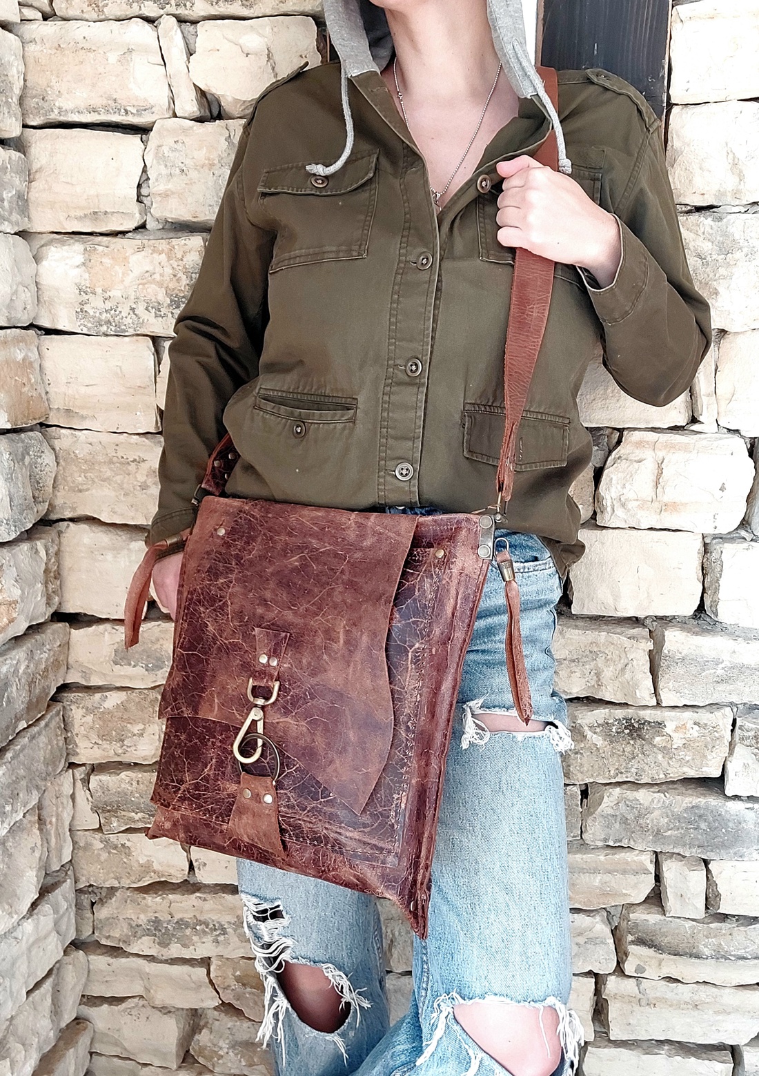 Geanta din piele naturala - genți și portofele - genți de mână și umăr - geantă casual - Artynos.ro