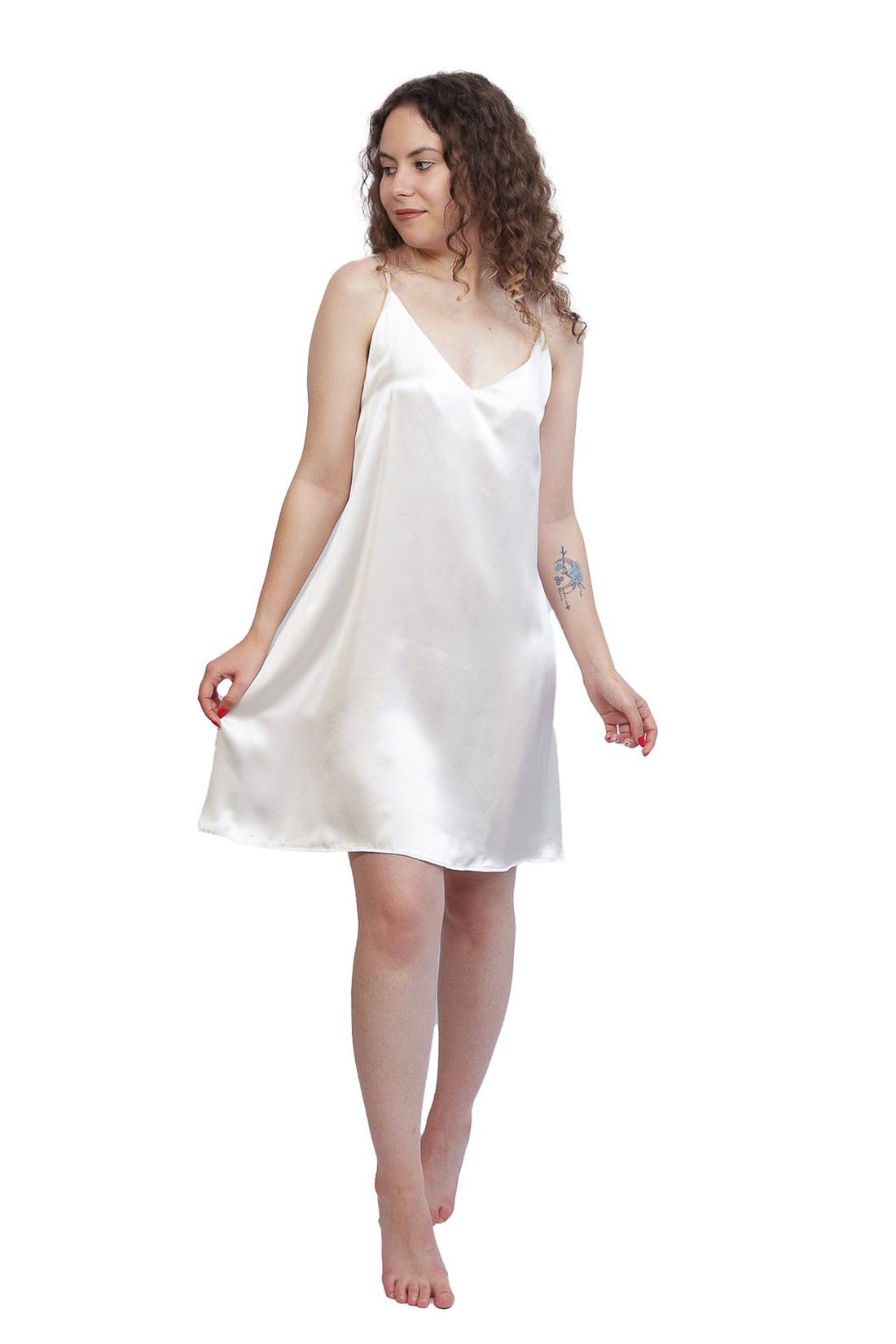 Furou fluture � Ivory din matase naturala 100%, de dud 19 momme 6 A calitate - îmbrăcăminte și modă - haine damă - top de damă, bralette - Artynos.ro